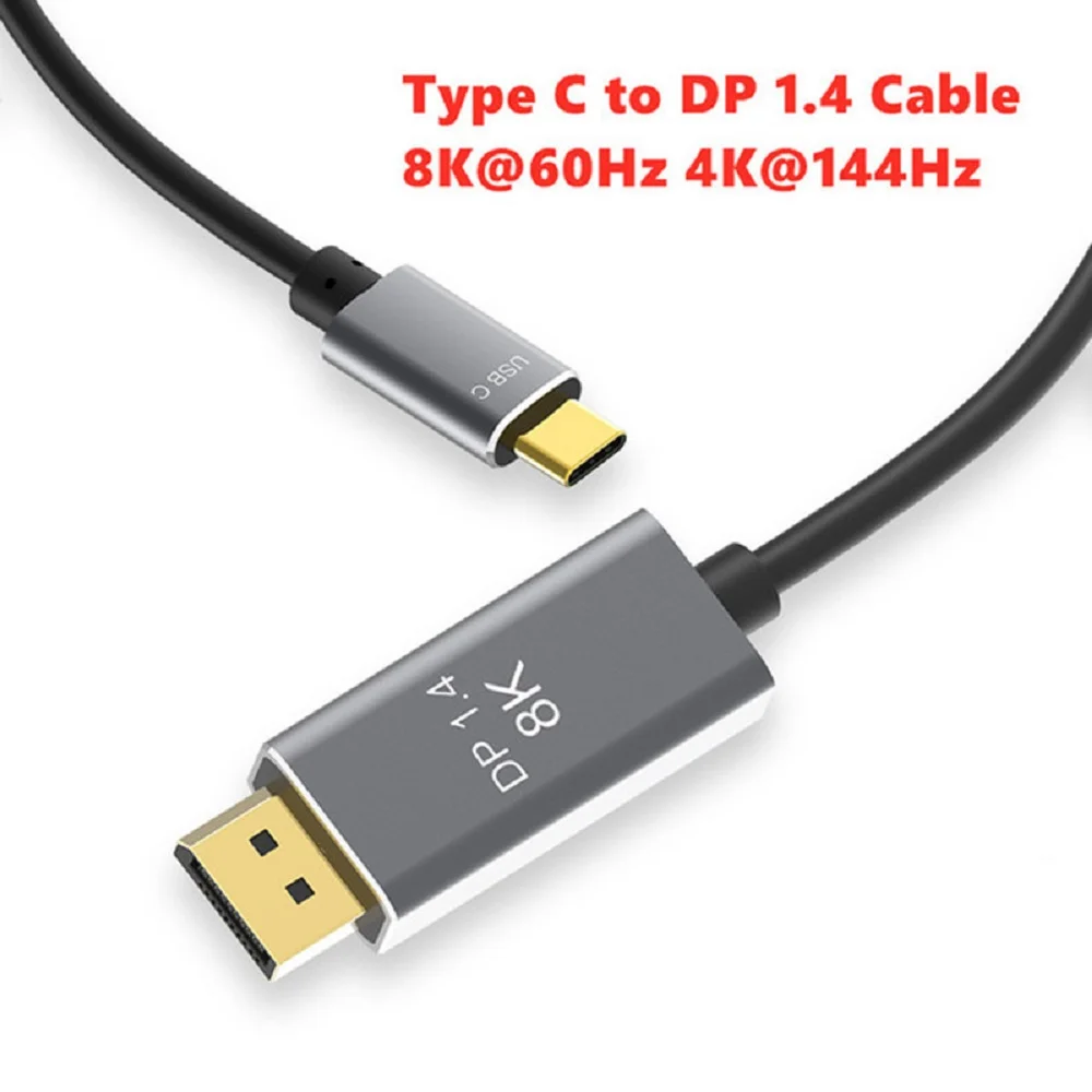 

USB C to Displayport 1.4 cable Thunderbolt 3 to DP cable 8K@60hz 4K@144HZ XDR for MacBook Pro 2018 2017 Dell XPS Huawei Mate 30