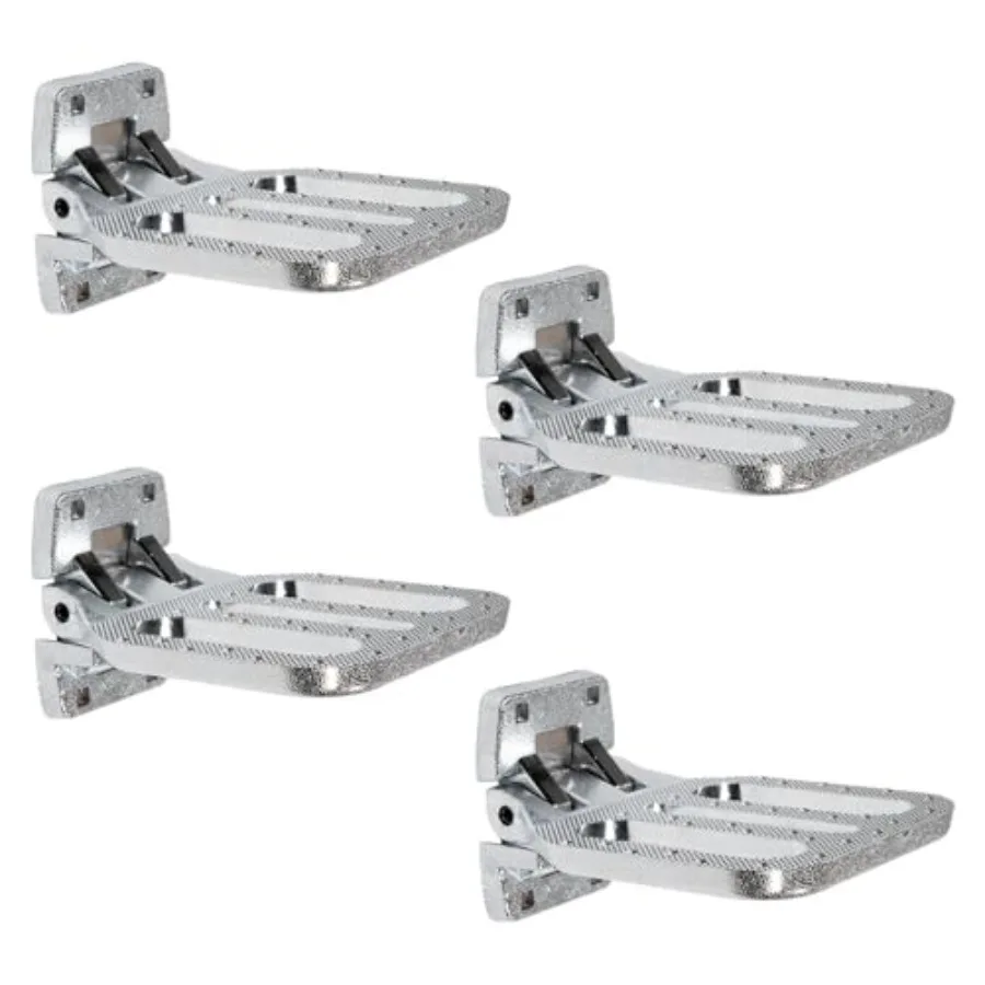 

Trucks Trailers utility step application, zinc alloy material, chrome color, 1, 350 lbs load capacity fold-down safety grab han