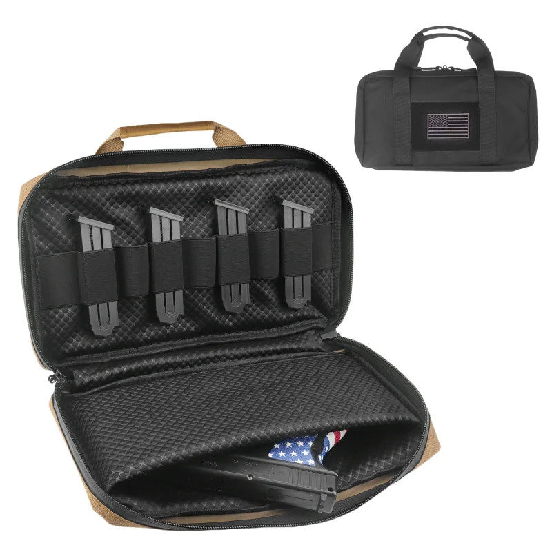 

Чехол для тактического пистолета, чехол для пистолета двойного действия, сумка для пистолета для охоты на открытом воздухе, запираемый, слот для хранения журналов