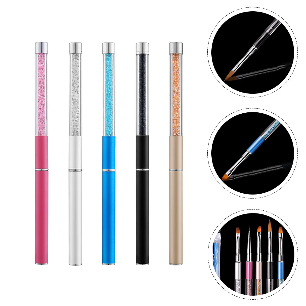 

5 Pcs Nail Pen Manicure Phototherapy Drawing Diamond Accessory Tool Acrylic Art Pens Carving
