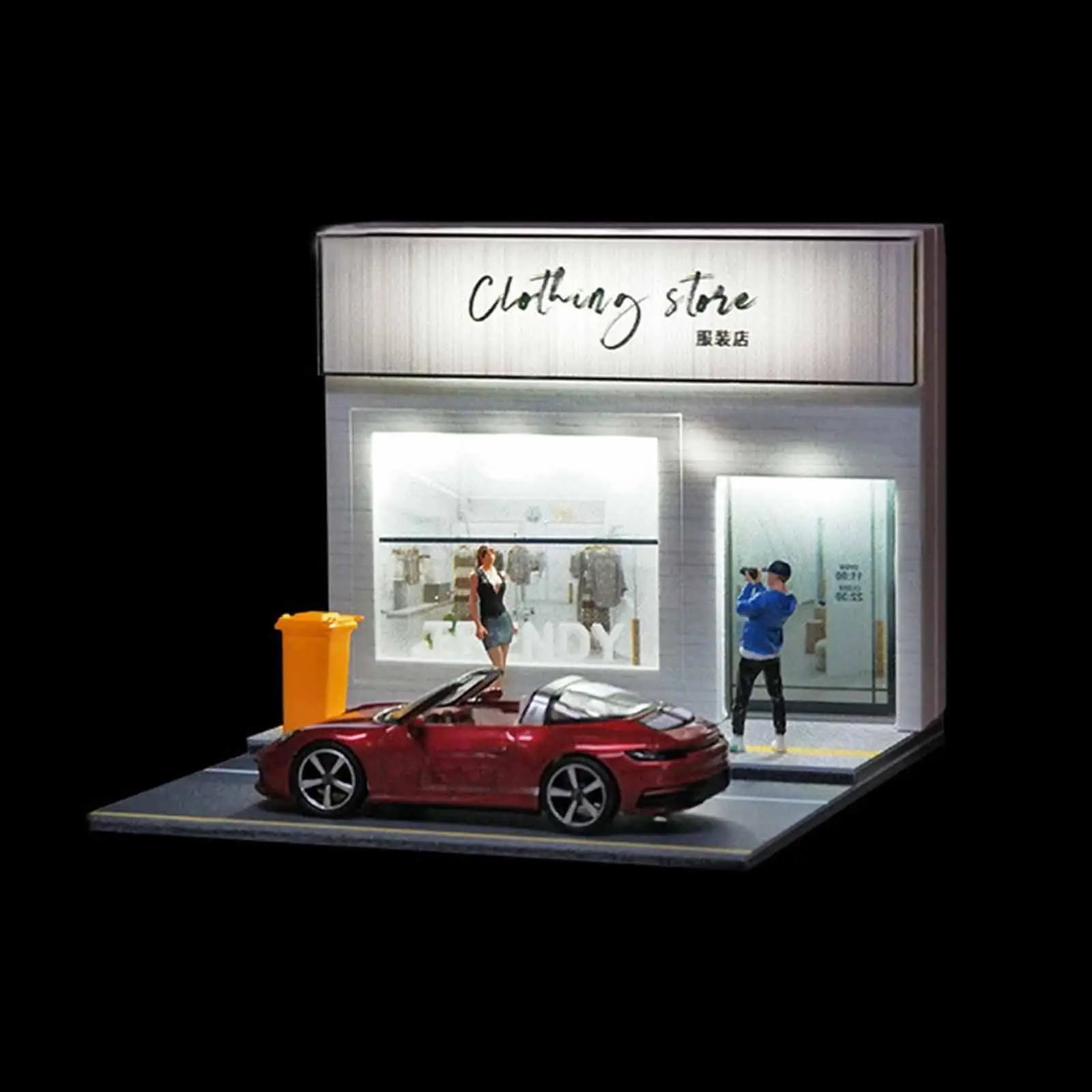 

1/64 Scenery Diorama Parking Lot Decoration Gift Display Case Models Scenery