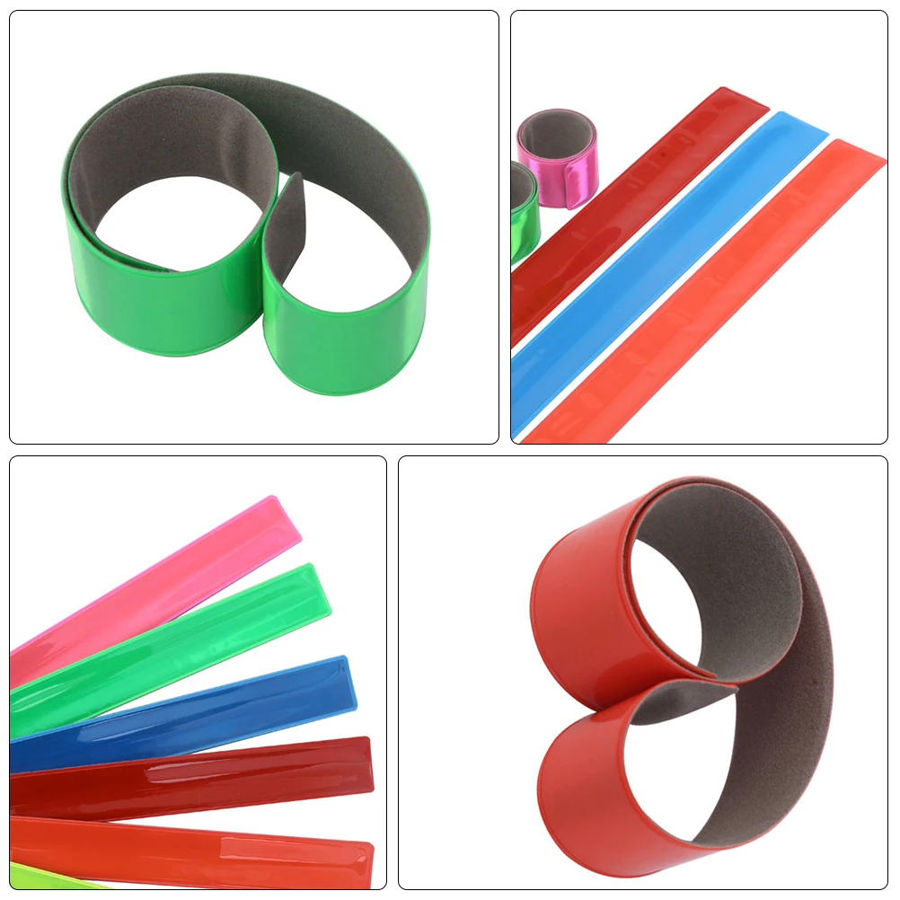 

7Pcs Luminous Bracelet Kids PVC Snap Ring Wrist Strap Reflective Children Wristb Party Ring Night Glow Stage Birthday