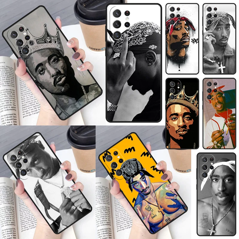 Tupac 2pac Shakur Cover For Samsung Galaxy S23 Ultra S22 S20 S21 FE S8 S9 S10 Plus Note 10 20 Ultra phone Case