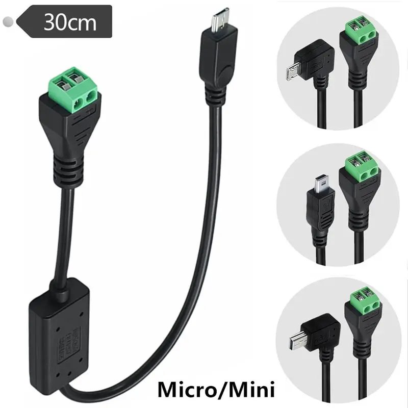 Mini/Micro/Type-C/USB to Solder Free 2P Terminal Wire 3A Medium Card DC Voltage Regulator Board Industrial DIY Wiring Dedicated