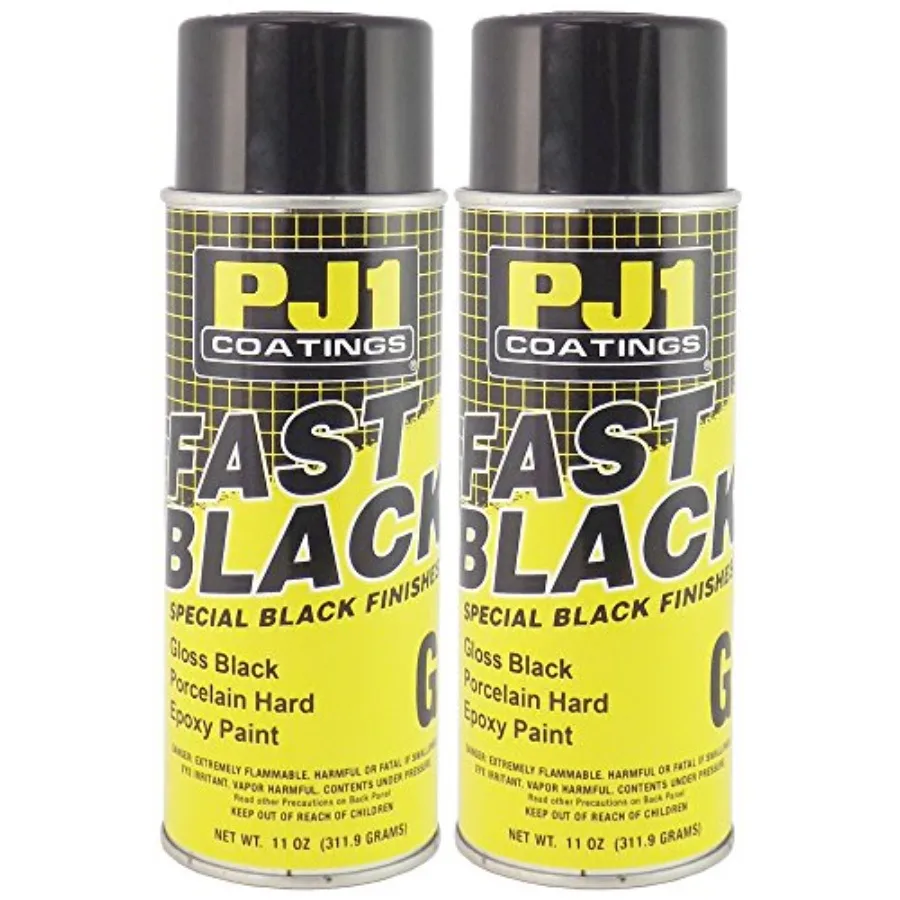 

16-GLS-2PK Глянцевая черная эпоксидная краска-спрей, 22 унции, 2 упаковки, идеально подходит для ремонта автомобилей, промышленного оборудования и металлических поверхностей на открытом воздухе