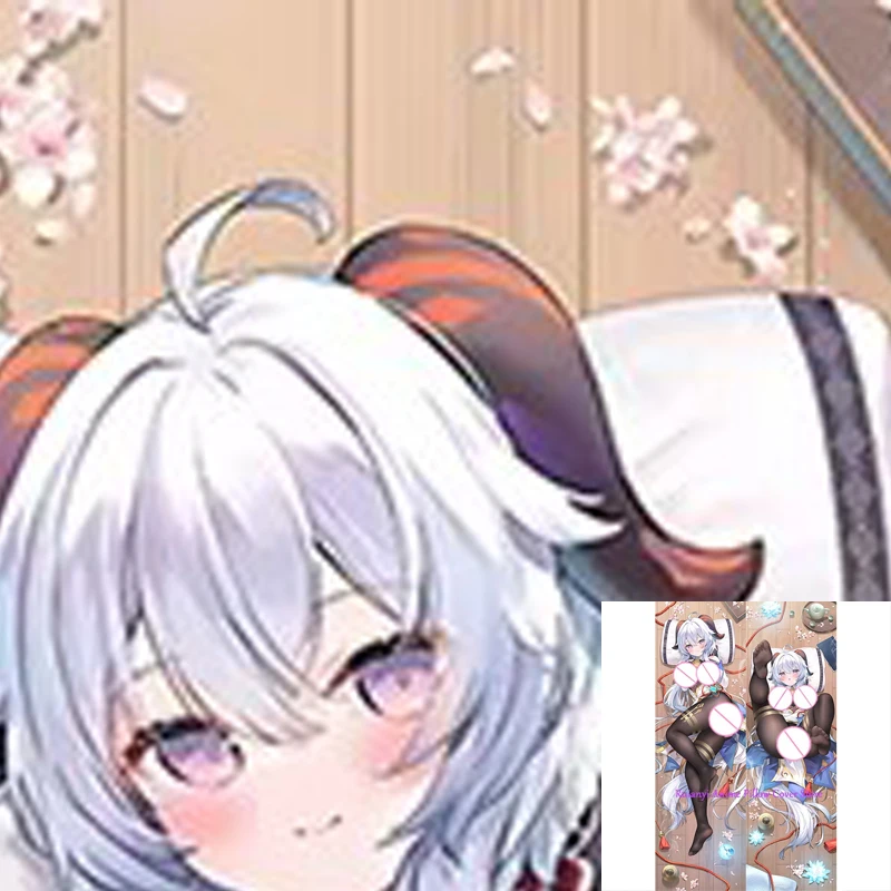 

Dakimakura Anime Ganyu Double-sided Pillow Cover Print Life-size body pillows cover Adult pillowcase 2024