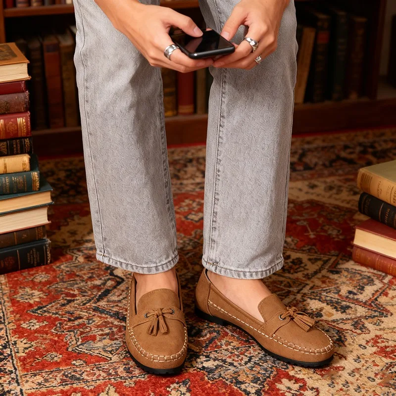 

1pair New Large Size Loafers Women's Flat Women's Shoes Lightweight, Wear-resistant, Shallow and Comfortable Shoes