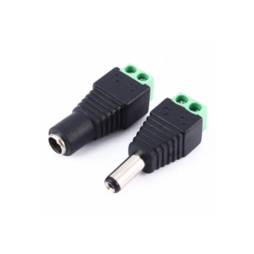 5Pcs Male Female Dc Power Connector Adapter for 12V LED Strip Lights Cctv Camera Power Jack Connector 12V Connectors