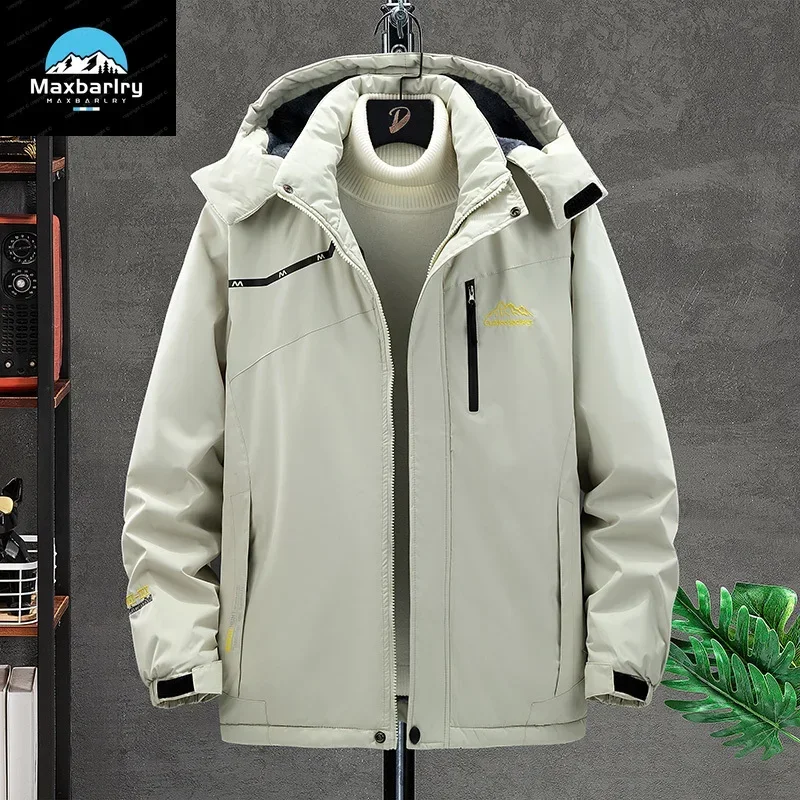 Winter Men's Jacket Thickened Windproof And Rainproof Fleece Cotton Men's Jacket  Outdoor Casual Size L-9XL Men's Clothing