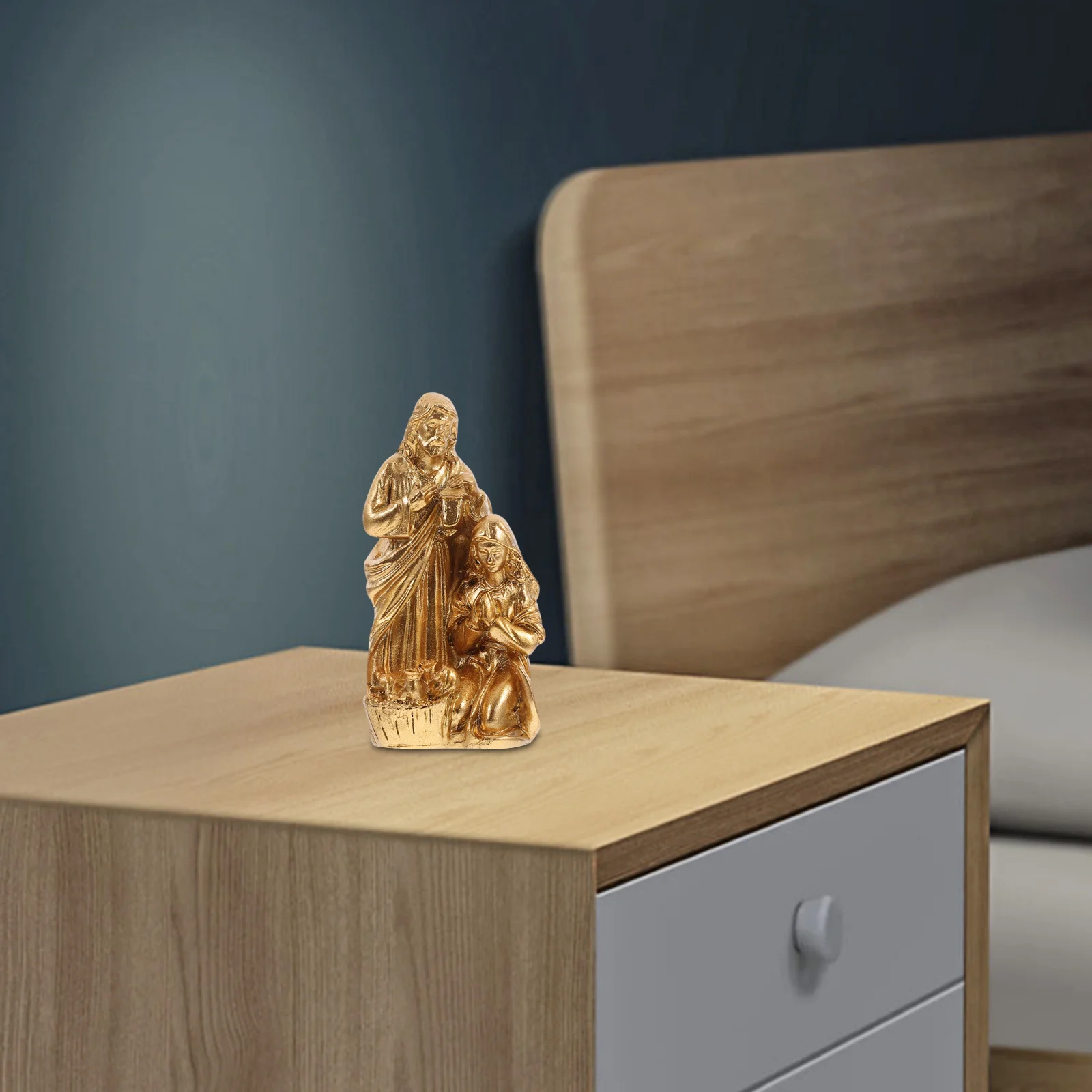 

Resin Nativity Statue Intricate Jesus Birth Scene Decoration for Shelf Bookshelf Desktop Spiritual Room Decorations