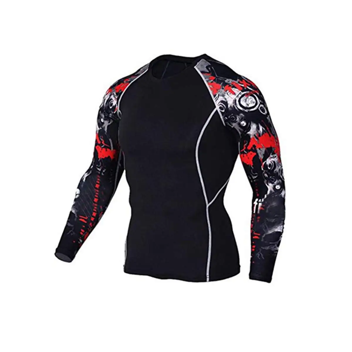 2 Piece Set Mens Quick Dry Sports T Shirt Long Sleeve Long Pants Breathable Outdoor Running Gym Training Sportswear