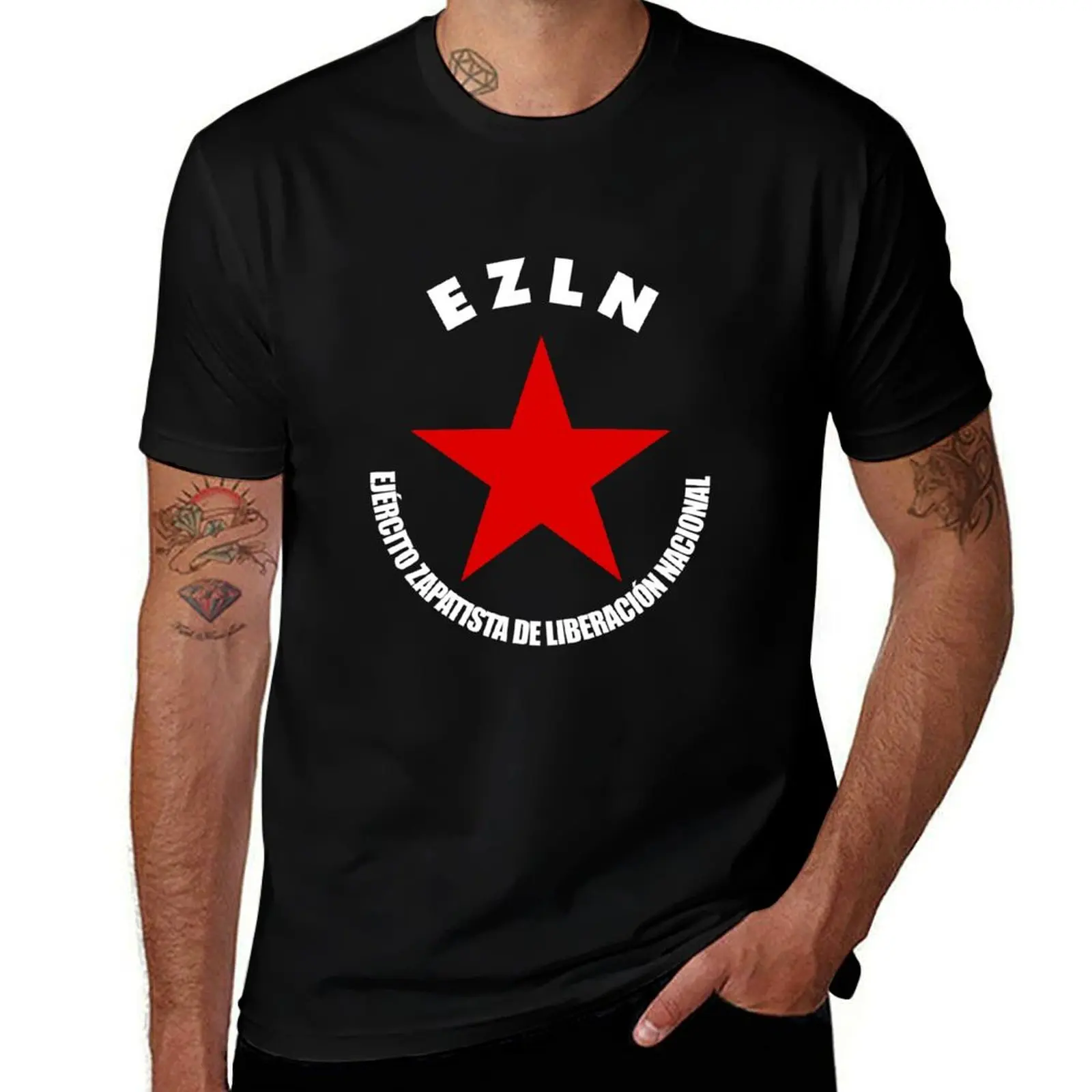 

EZLN, Zapatistas T-Shirt men t shirt cotton 100% printed t shirts for man t shirt man plain T-Shirt