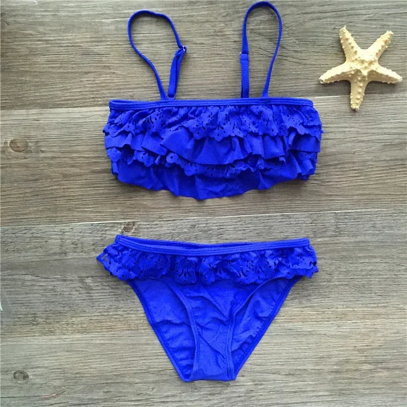 7-16 anni costumi da bagno per bambini Falbala costumi da bagno per bambina Baby Kids Biquini Infantil costume da bagno Bikini Girl 2022 nuovo