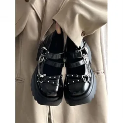 Shoes Women 2024 Spring New Platform Women's Pumps Comfortabl Chunky Heel Lolita Shoes Cosplay Fashion Party Goth Shoes