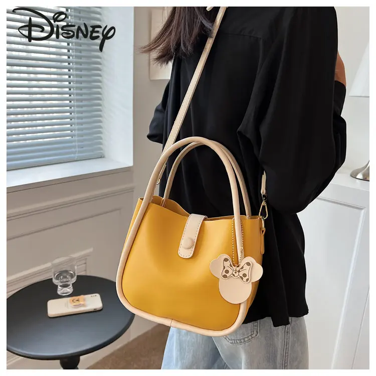 Disney Minnie New Women\'s Handbag High Quality Commuter Crossbody Bag Cartoon Large Capacity Casual Versatile Shoulder Bag