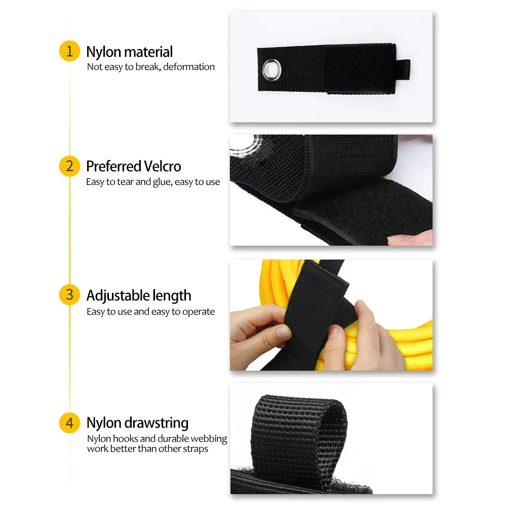 Crochets de Rangement RapDuty en Nylon, Extension, Porte-Fil, Câble, Sangles, Outils d'Organisation, 6/3 Pièces