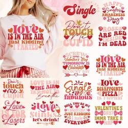 Happy Valentine Patches for Clothes Heat Transfer Sticker Valentine Design DIY Apparel Sewing Supplies Iron on Patches