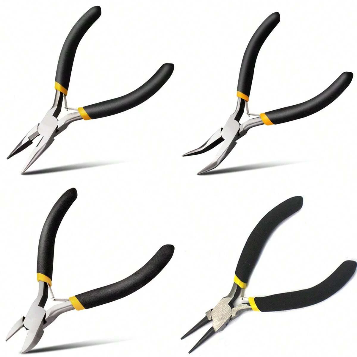 1pcs/4pcs Jewelry Pliers Tool Kit Includes Needle Round Wire Cutter And Curved Nose Pliers For Jewelry Beading Repair Supplies