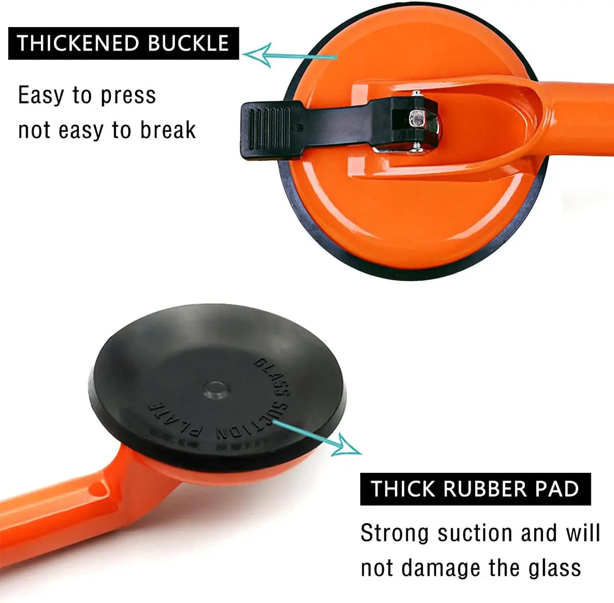 Glass Lifting Suction Cups Heavy Duty Vacuum Handle Holder to Lift Large Glass/Floor Gap Fixer for Tiles Mirror Granite Lifting