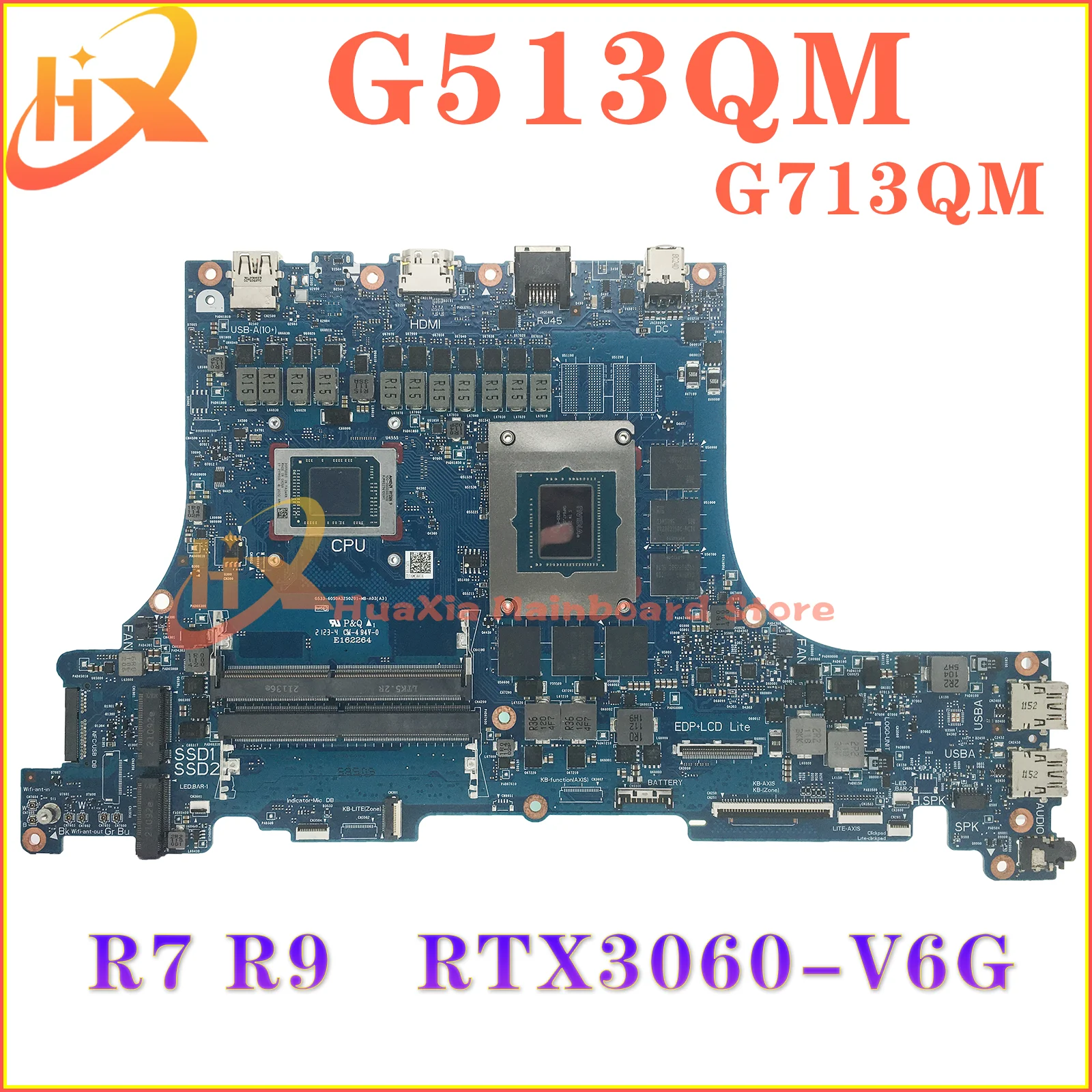 Kefu-ASUS用ラップトップマザーボード,ASUS用ラップトップマザーボードg513qc g513qe g513qm g513qr px513q px713q g713qe g713qm g713qr r5 r7 r9