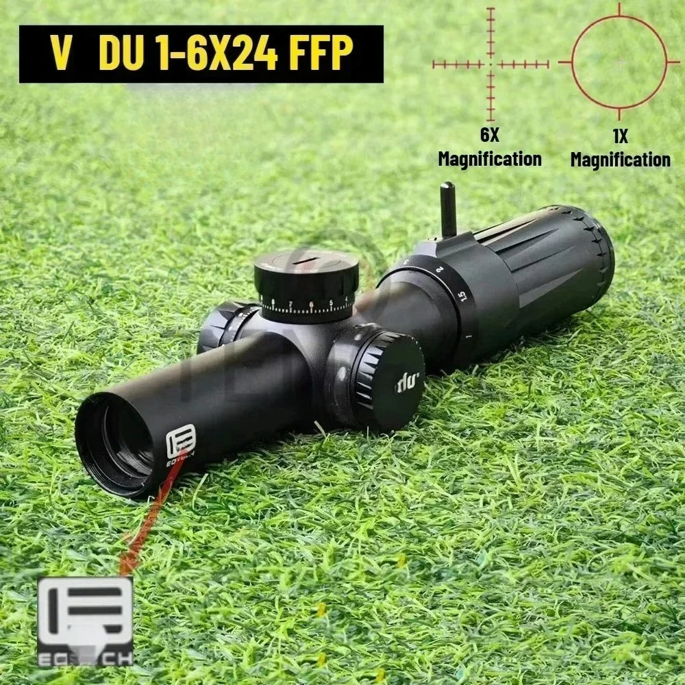

1-6x24 FFP LPVO SR1 V*du Scope Reticle Riflescope 30mmTube BK with with Full Original Markings Hunting