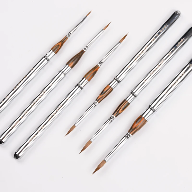 106R Kolinsky Sable Watercolor Brush Retractable Pocket Travel Brush Fine Detail Painting Brush for Watercolor Gouache Oil Pro A