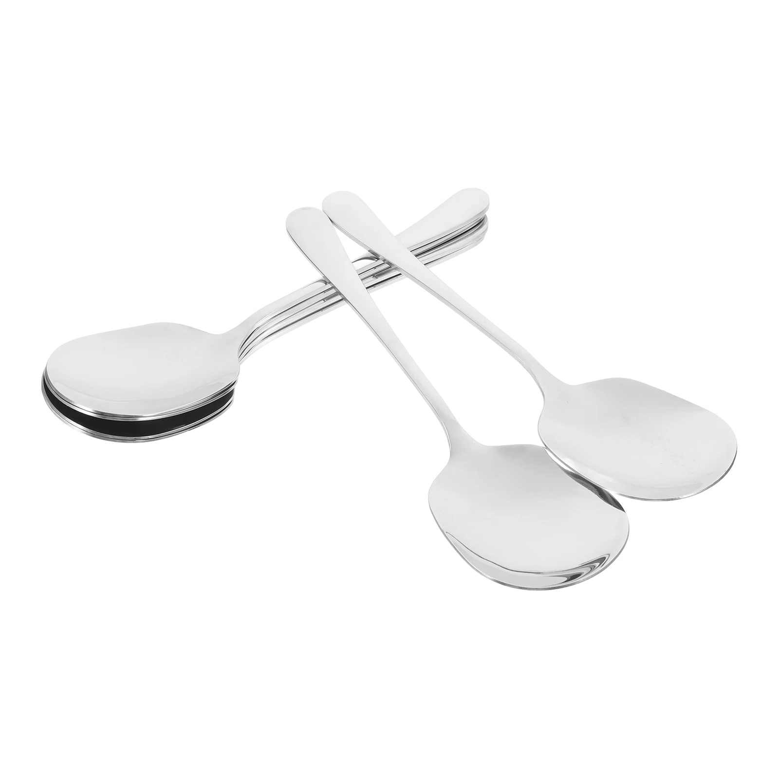 

6pcs Large Stainless Steel Serving Durable Silver Utensils Dishwasher Safe For Kitchen Banquet Cooking Soup Ladle