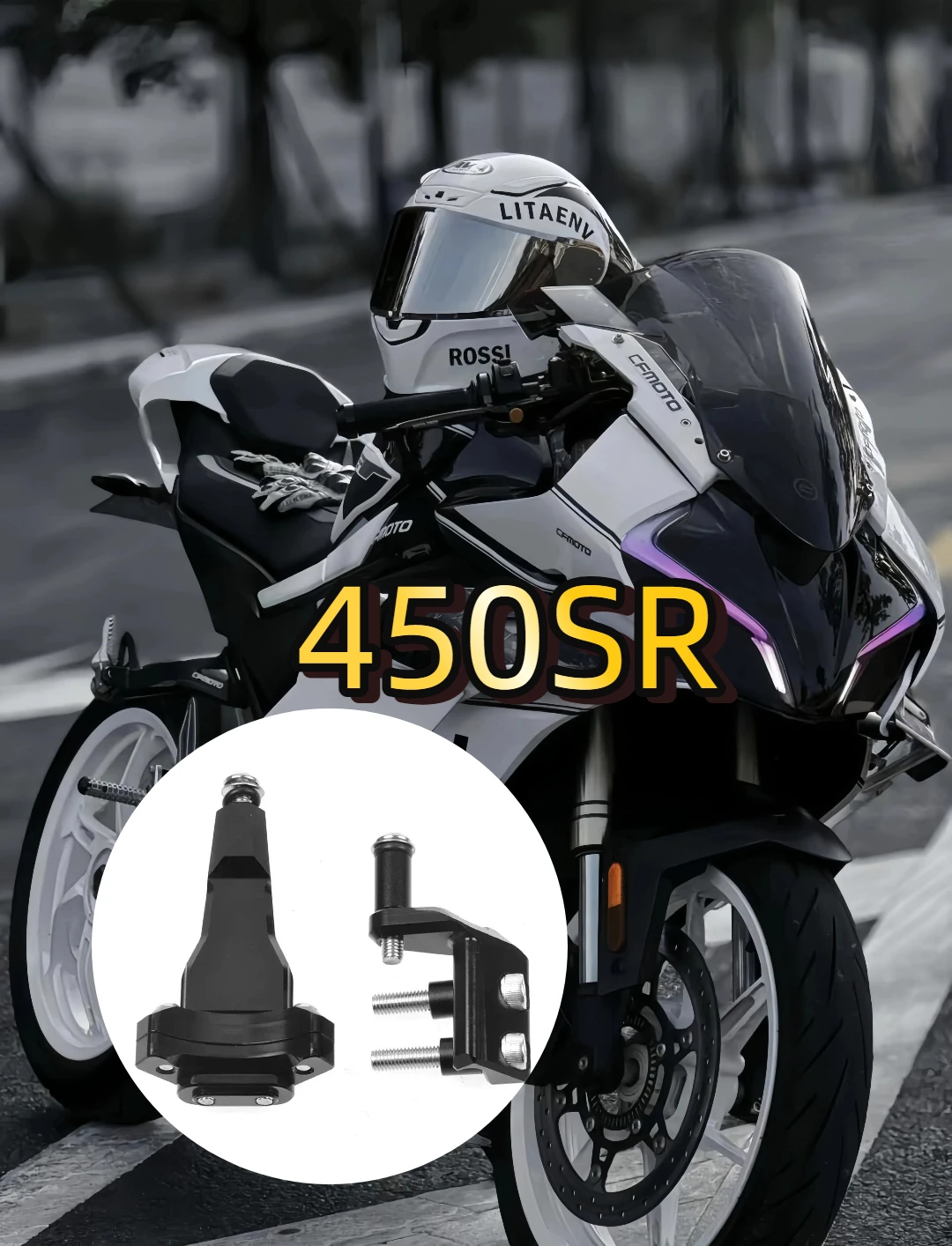 

Motorfiets Stuurdemper Beugel Stabilisator VOOR CFMOTO 450SR 2023 2024 Stabiliseren Veiligheid Controle