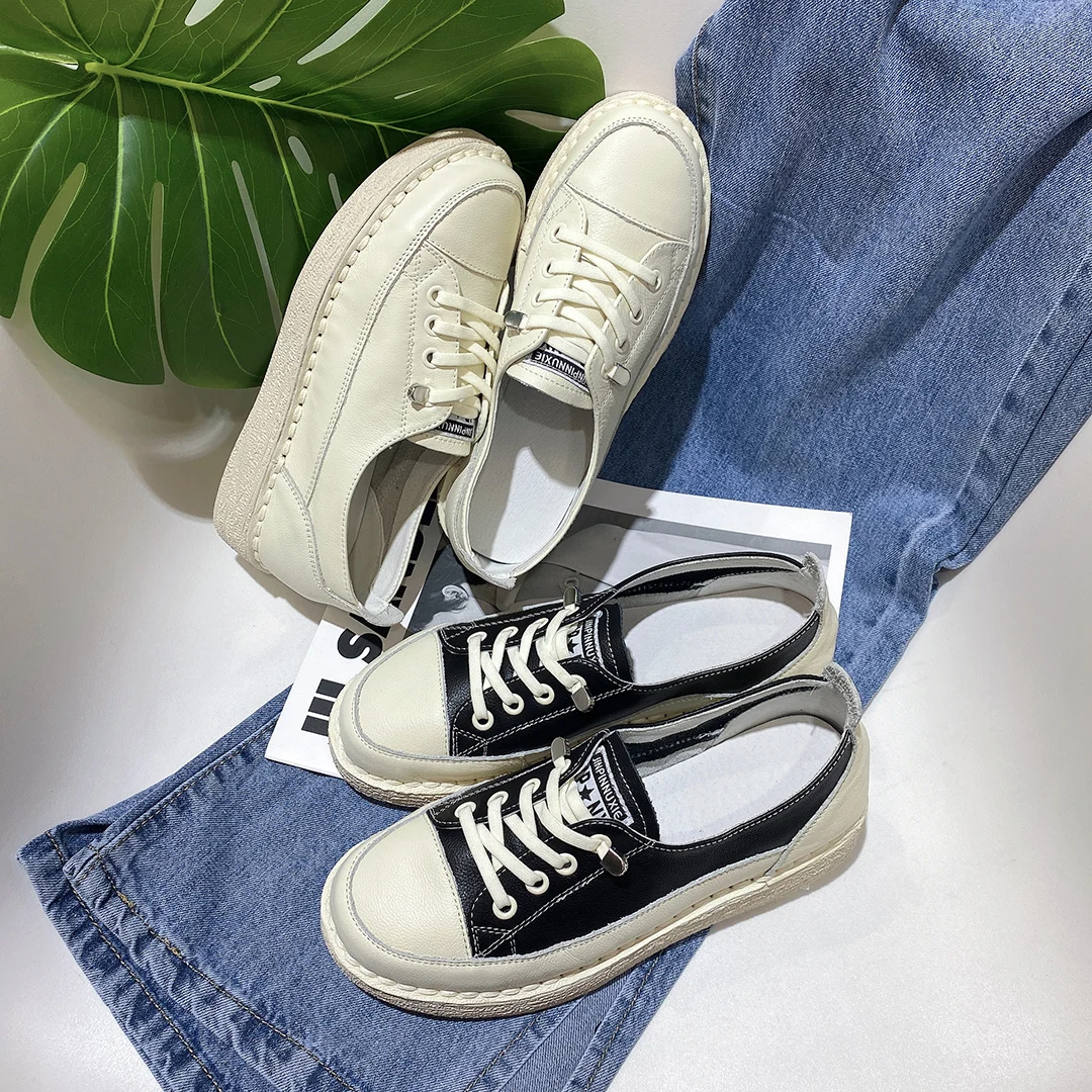 

Ultra-Comfortable Vintage Original Thi Bot Leather Breathable Casual Board oes Women's Sneakers 2025 New Sle