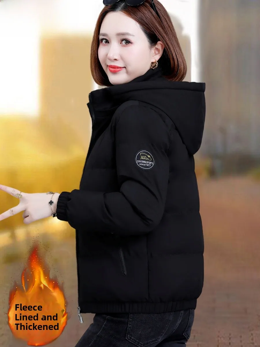 

Женская утепленная хлопковая куртка TUCANO, зимнее пальто в корейском стиле, свободный крой с капюшоном, длинные рукава, застежка-молния, модная модель.