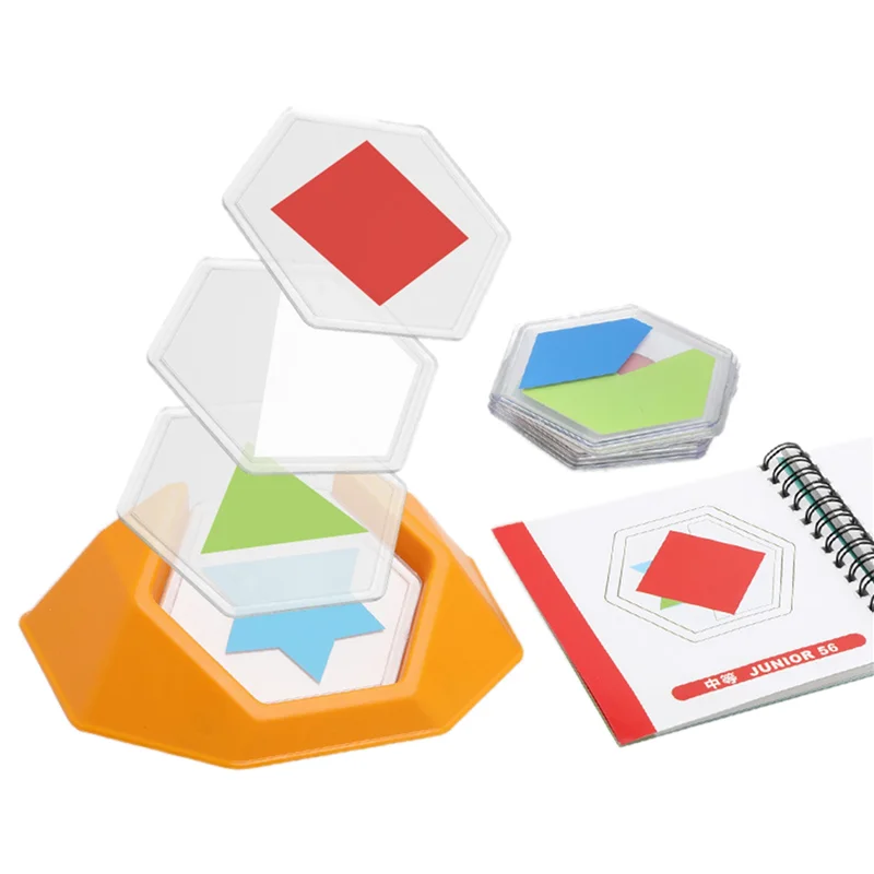 

B05C-2X Preschool Color Code Games Logic Jigsaws For Kids Figure Cognition Spatial Thinking Educational Learning(A)