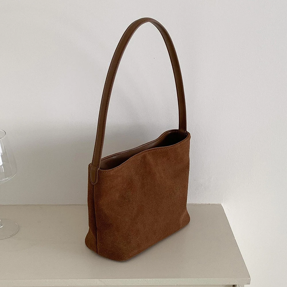 

Модная замшевая сумка на плечо, сумки-ведра в стиле ретро для женщин, дизайнерские сумки, повседневные сумки-тоут для покупок, женская дорожная сумка, новинка