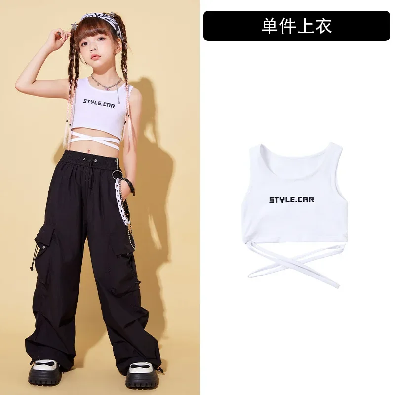 Jazz Dancewear Street Dance Wear Ballroom Dancing Clothes Hip Hop Costumes Kids Fashion Top Pants Party Stage Outfits