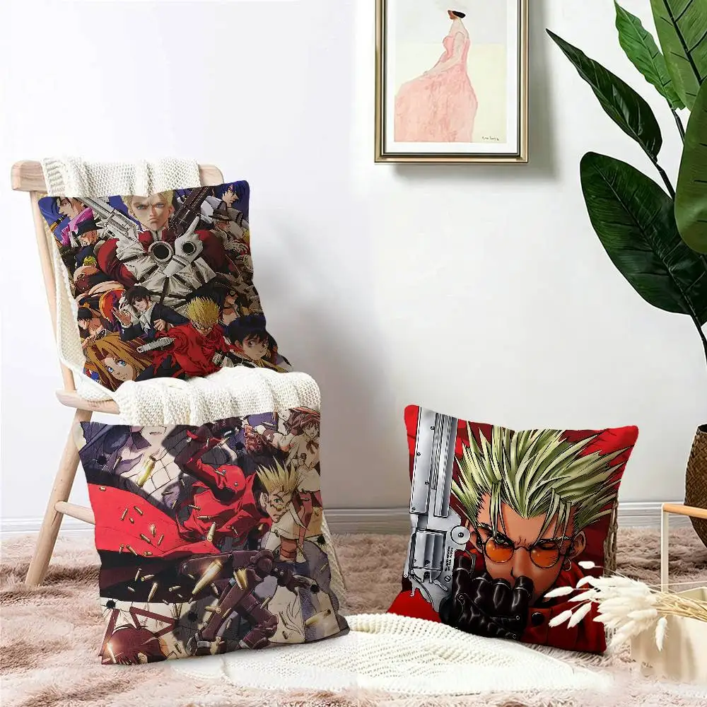 Classic Anime T_TRIGUN S_STAMPEDE Movie Pillow Anime Pillow Sofa Bed Head Pillow Cover Cushion Cover 45x45 cm Fashion