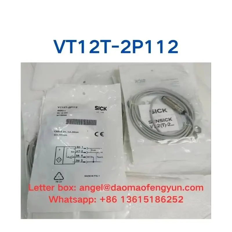 VT12T-2P112 second-hand cylindrical diffuse reflective photoelectric sensor, order number: 6026211, test function working proper