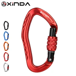 XINDA Outdoor Rock Climbing Carabiner 22KN Safety Lock Aluminum alloy Spring-loaded Gate Buckle Survive Protective Equipment