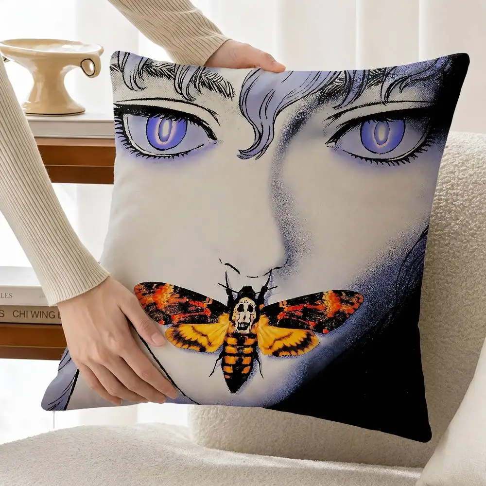 G-Griffith B-Berserk Manga Customizable Square Cushion Cover Double Sided Print Pillow Case