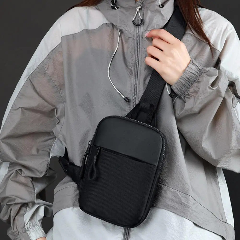 Tas Selempang Dada Berkualitas Tinggi Desain Nyaman Serbaguna Hasil Akhir Bertekstur Bergaya Pilihan Berbagai Ukuran untuk Penggunaan Sehari-hari Q5Z6