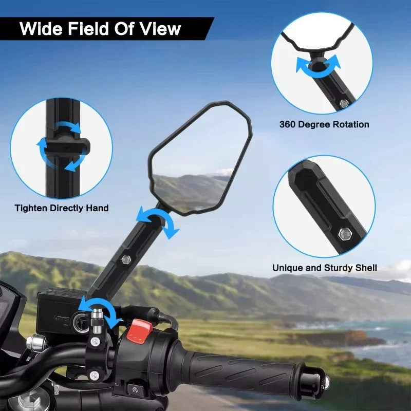 

Motorcycle Rearview Mirror Foldable Side Mirrors ADV Foldable Mirrors For xt660z xt1200 Tracer 9 GT TENERE 700 Tenere700 Z750 Z