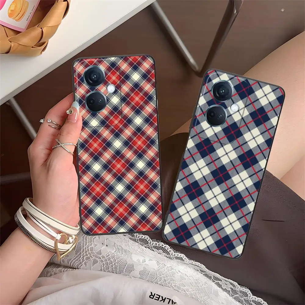 

Lattice Grid Phone Case for OPPO Find X9 X8 X7 X6 X5 X3 X2 Plus s Pro Ultra Lite Soft TPU Shockproof Cover