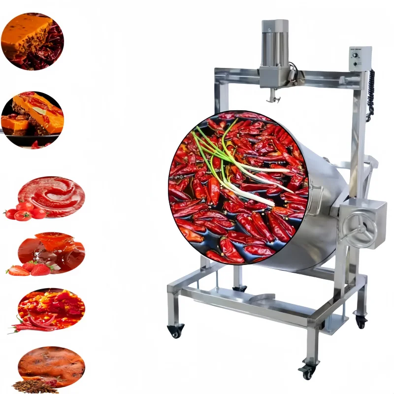 40l bom uso máquina de calor alimentos molho açúcar panelas com misturador/fogão revestido de geléia com agitador/máquina de cozinhar doces