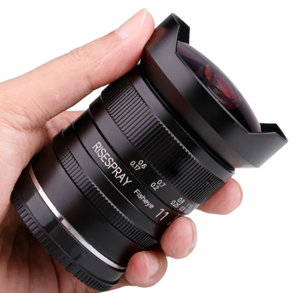 New RISESPRAY 11mm F2.8 Full Fame Fisheye Manual Metal Camera Lens for Canon RF/RP/R5/R5C/R6/R6II