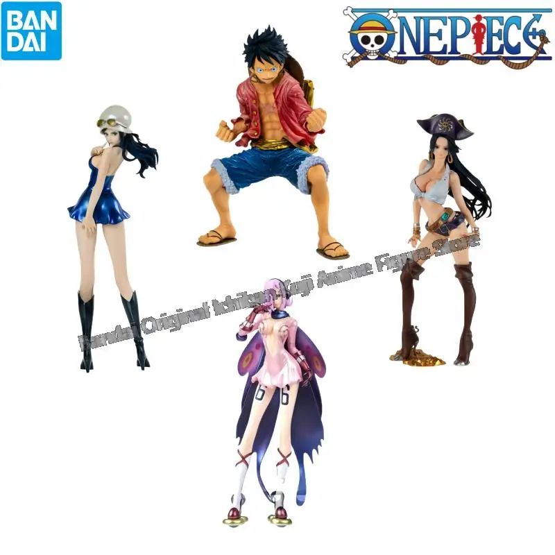 

In Stock Bandai Original Box Garage Kit One Piece Monkey D Luffy Boa Hancock Nico Robin Vinsmoke Reiju Anime Characters Statue