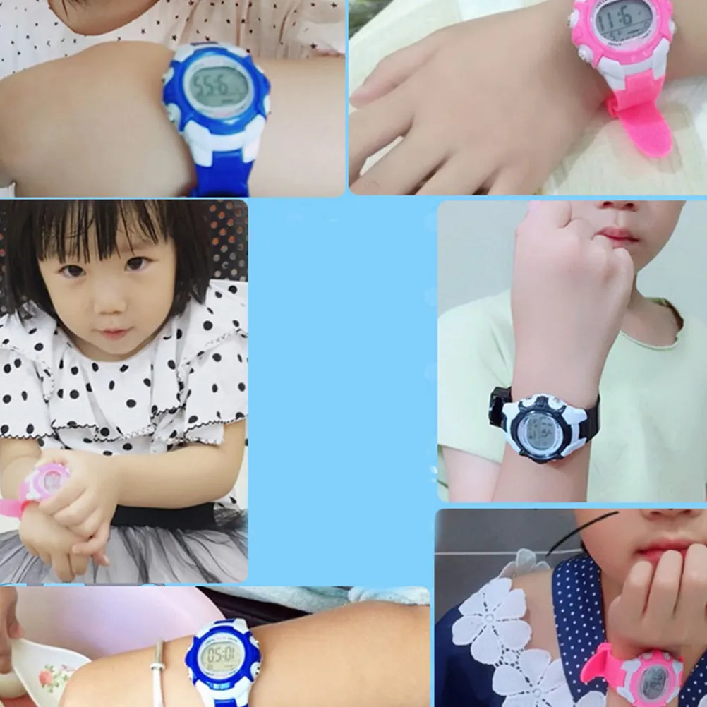 

Розовые водонепроницаемые светящиеся часы, креативные детские электронные часы, модный детский подарок на день рождения, подходит для студентов и малышей