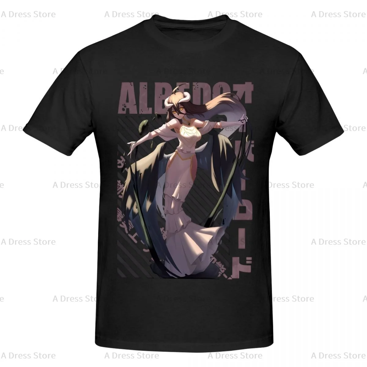 

Over Lord Overlord Anime Men's round neck T-shirt,Oversized print Tee Shirt,Casual Large Size Tshirt
