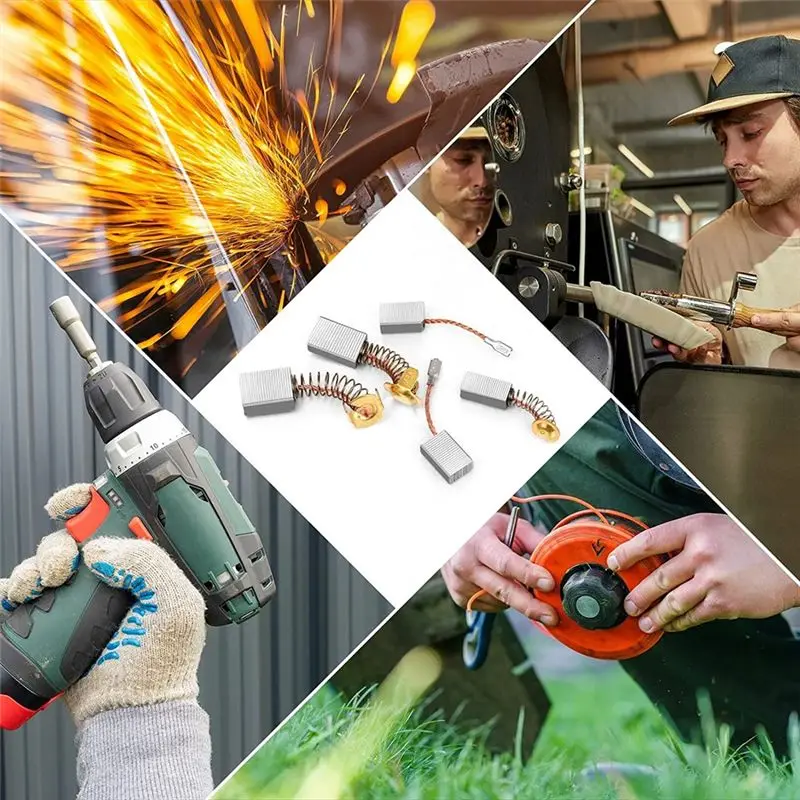 【A03R1】 24 Pcs Electric Motor Brushes Carbon Brushes Power Tool Replacement Part for Repair Power Tool 12 Different Sizes