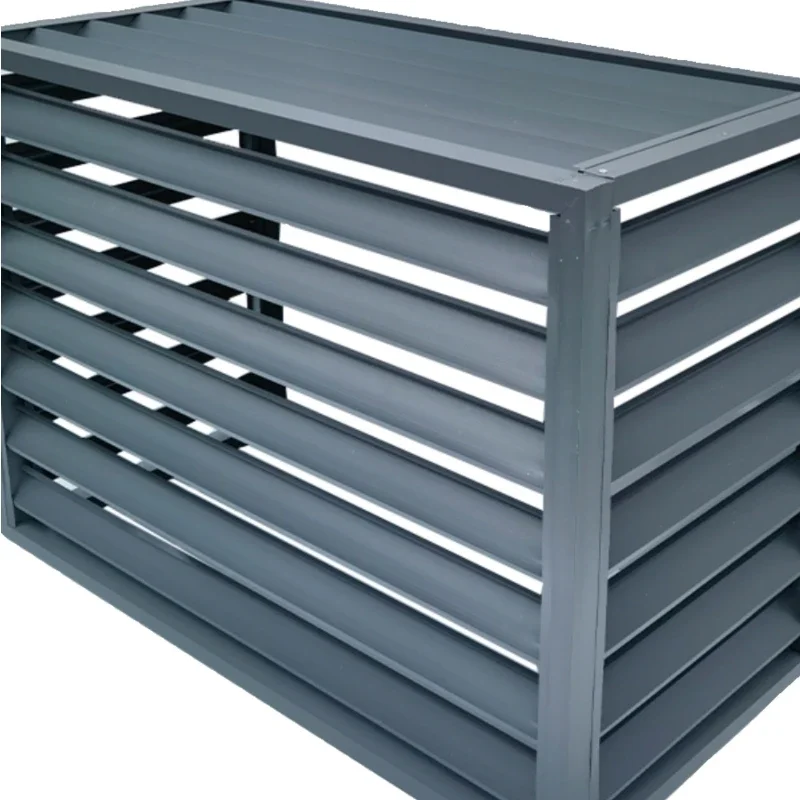 

Aluminum alloy air conditioner outer machine protective cover outdoor shielding guardrail rain and sun protection