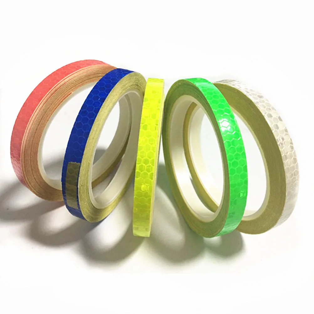 

8M Red Bike Wheel Reflective Stickers Fluorescent Safety For Motorcycle Rim Cycling Accessories Reflective Tape