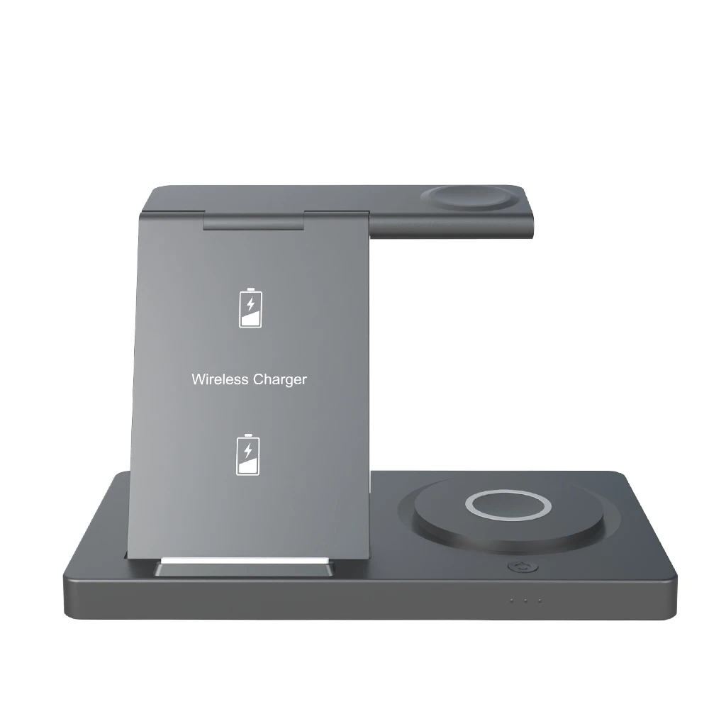 5 in 1 Foldable Wireless Charger 15w Fast Charging Station for Iphone Iwatch/samsung Galaxy Watch Earphone Airpods/Galaxy Buds