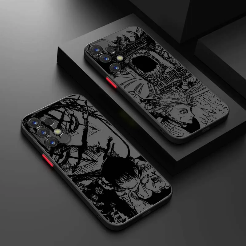 Jujutsu Kaisen Cool Phone Case For Samsung Galaxy A71 A56 A55 A54 A53 A52 A51 A17 A16 A06 Frosted Translucent Cover